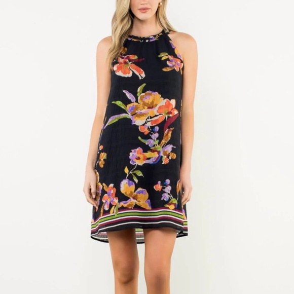 THML Dresses & Skirts - NWT Halter Floral Print Shift Dress by THML